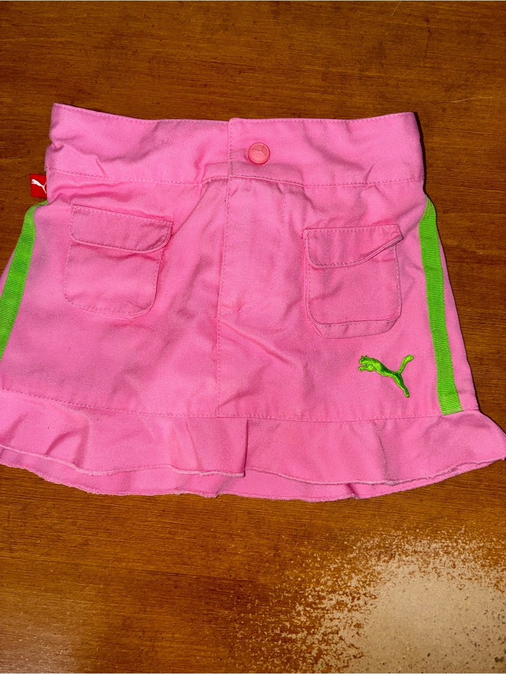Puma Pink Skirt with Neon Green Trim